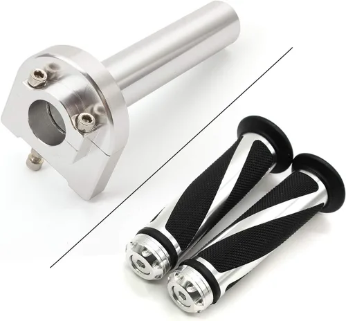 Miniatura 7 de Krace - Agarraderas de mano para motocicleta de 7/8 pulgadas con tubo de acelerador anodizado CNC de giro rápido, control de palanca motorizado