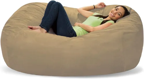 Miniatura 3 de Comfy Sacks - Puf de espuma viscoelástica de 6 pies, tumbona de color zorro polar
