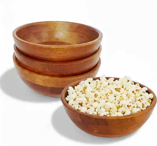 Miniatura 19 de Woodard & Charles - Cuenco grande de madera para ensaladas, frutas, palomitas de maíz, pasta, 10 pulgadas de diámetro x 4.5 pulgadas de alto