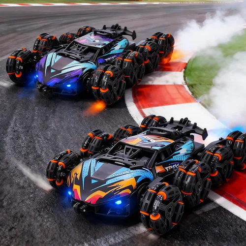 Miniatura 2 de NEXBOX Enfriador de 8 ruedas controlado a mano juguetes de coche RC de acrobacias, coches de control remoto con detección de gestos para niños de 6