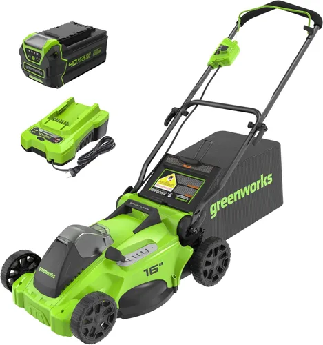 Miniatura 2 de Greenworks Cortacésped inalámbrico TruBrushless™ de 40 V y 16 pulgadas, batería de 4.0 Ah y cargador incluidos y kit combinado de recortadora