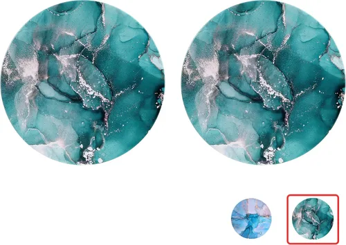 Salvamanteles de cerámica para platos calientes, accesorios de cocina para mesa, tapete decorativo resistente al calor con estilo mármol, redondo de