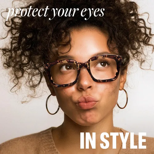 Miniatura 2 de IBOANN Gafas de luz azul de gran tamaño para mujer, gafas de moda funky con aspecto preppy, reducen la fatiga de la pantalla, gafas de computadora