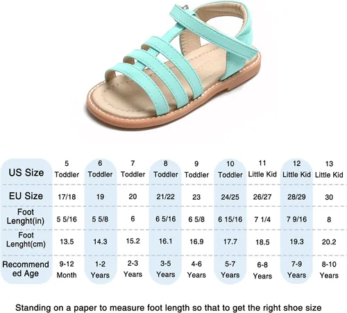 Miniatura 203 de THEE BRON Sandalias cómodas para niñas, zapatos para niños, sandalias rellenas