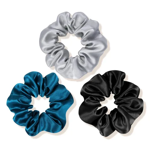 Miniatura 9 de OLESILK 100% Seda de Morera - Scrunchies para el cabello, mujeres y niñas, ligas de seda para cabello rizado y con roturas, sin daños, elásticos 3