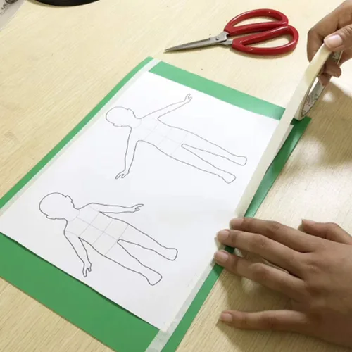 Miniatura 6 de 2 piezas de regla de curva francesa para niños para diseño de patrones humanoides de costura, reglas de curva francesa para medición de ropa, papel
