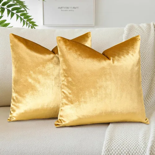 OTOSTAR Fundas de almohada decorativas de terciopelo suave, funda de cojín cuadrada sólida, fundas de almohada para decoración del hogar, fundas de