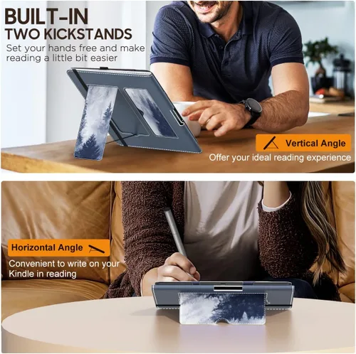 Miniatura 3 de MoKo Funda para Amazon Kindle Scribe 2024/2022 de 1ª generación, funda delgada de piel sintética con función de encendido y apagado automático