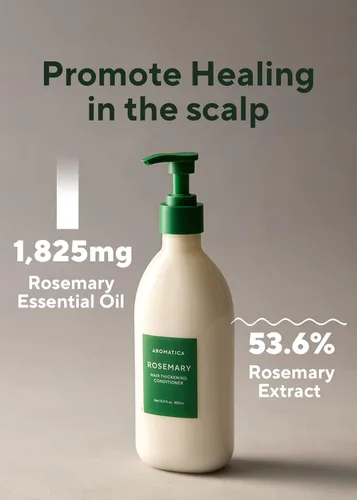 Miniatura 3 de AROMATICA Acondicionador para engrosar el cabello, acondicionador vegano para cabello dañado y cabello seco, acondicionador hidratante, sin silicona
