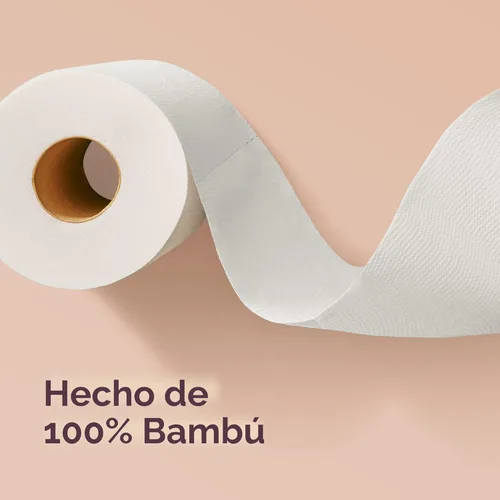 Miniatura 2 de Amazon Aware 100% papel higiénico de bambú de 3 capas, sin perfume, 12 rollos, 350 hojas por rollo, total 4200 hojas, sin plástico