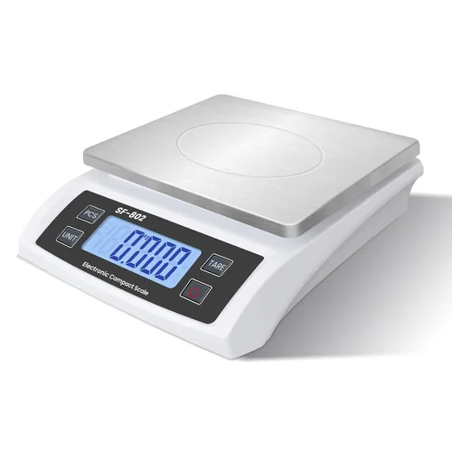 Báscula Digital de Cocina 30kg/66lb Gran Báscula de Alimentos para Hornear Cocinar Escala de Pan de Acero Inoxidable con Pantalla LCD Escalas de