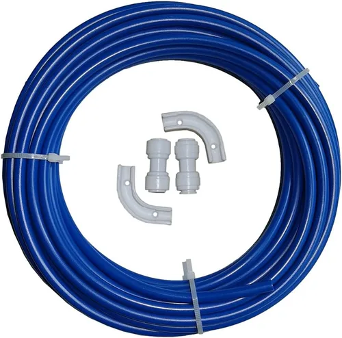 Miniatura 7 de Tubo de 1/4 de pulgada O.D. Longitud del tubo 32.8 pies (32.8 ft) Tubo de filtro de agua RO blanco PE, uso con sistemas de ósmosis inversa, filtros