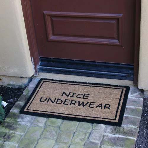 Miniatura 3 de Rubber-Cal "Nice Underwear - Tapete divertido de fibra de coco, 18 x 30 pulgadas