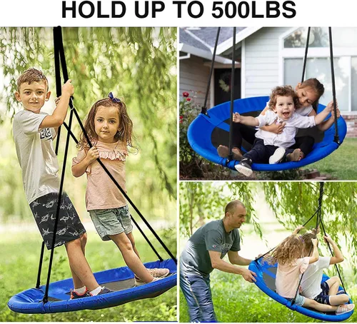 Miniatura 6 de RedSwing Columpio para niños en interiores y exteriores, columpio redondo grande de 43/40 pulgadas, ideal para árboles, columpios, patio trasero