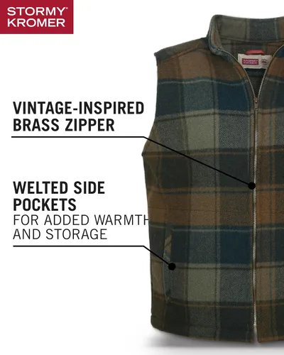Miniatura 41 de Stormy Kromer The Ironwood Vest - Chaleco de invierno con cremallera para hombre, ropa de abrigo para clima frío