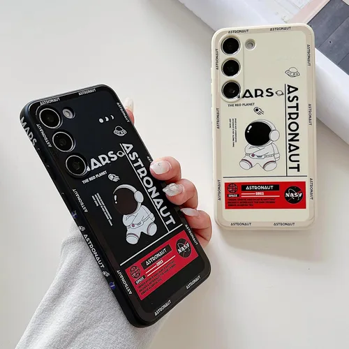 Miniatura 110 de Yonds Queen para Samsung Galaxy S21 Funda Linda, Diseño de Astronauta de Dibujos Animados, Espacio, Luna, Cohete, Elegante Cubierta Amortiguadora