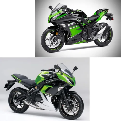 Miniatura 7 de Mamiko Retrovisores de motocicleta compatibles con Kawasaki Ninja 400/2011-2018 Ninja 250 ZX 6R 636 650 300R EX300 ABS repuesto Kawasaki 1