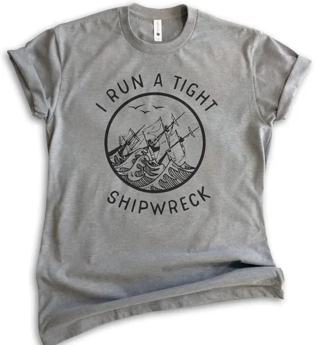 Evertree Clothing I Run A Tight Shipwreck Shirt, camiseta unisex para hombre, camiseta divertida de mamá, camiseta para el día de la madre, linda