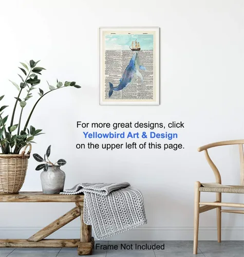 Miniatura 5 de Arte de Pared con Diccionario Náutico de Ballena - Foto de 8x10, Imagen - Océano, Mar, Playa, Decoración del Hogar, Decoración Shabby Chic - Regalo