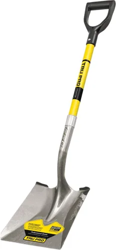Miniatura 6 de Truper 31197 Tru Tough - Pala corta de punta cuadrada con mango en D de 19 pulgadas, madera de 19 pulgadas