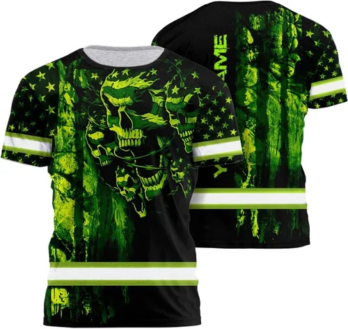Miniatura 34 de Maddly Colección de ropa de trabajo de alta visibilidad con bandera de EE. UU. personalizada con nombre para trabajadores, corredores, camioneros