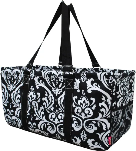Miniatura 67 de NGIL Bolsa de comestibles reutilizable extra grande plegable de gran tamaño para comestibles, almacenamiento, picnic, playa, Flecha-negro