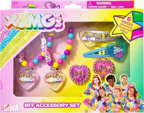 Miniatura 10 de LUV HER Disney Stitch Girls BFF - Juego de 6 piezas de joyero de juguete con 2 anillos, 2 pulseras de cuentas y pinzas para el cabello a presión a