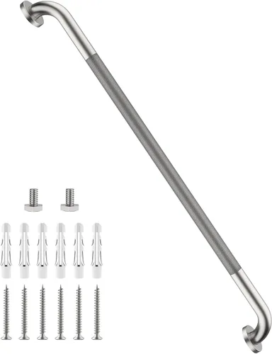 Miniatura 29 de Barra de agarre antideslizante para ducha de 24 pulgadas, acabado blanco frotado con aceite, diámetro de 1.25", Barra de agarre para baño Munzong