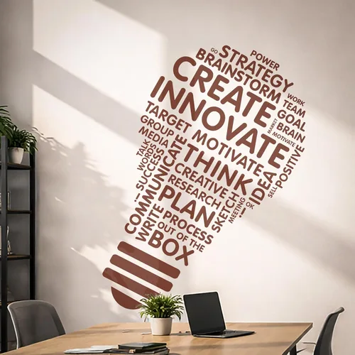 Miniatura 22 de Create Innovate - Calcomanía inspiradora para pared de oficina, ventana, aula, escuela, negocios, motivacional, bombilla de ciencia, regalo