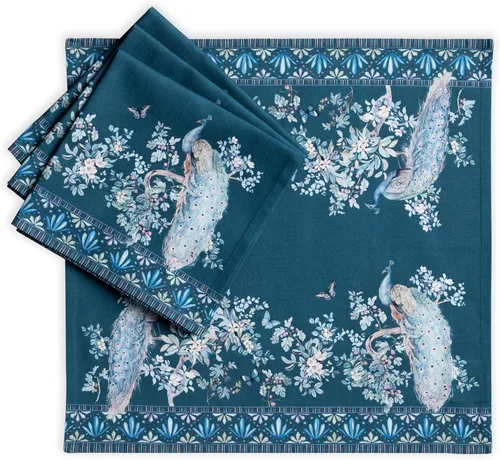 Miniatura 136 de Maison d' Hermine Happy Florals - Juego de 4 servilletas 100% algodón suave y cómodo perfectas para cenas familiares, bodas, fiestas de cóctel, 063