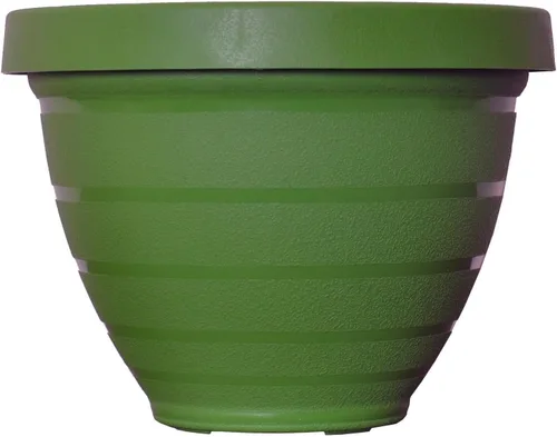 The HC Companies Rings Maceta para Flores - Maceta de riego automático para hierbas y más – Maceta redonda ligera para exteriores e interiores (10