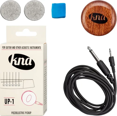 Miniatura 5 de KNA UP-1 Pastilla piezoeléctrica universal adhesiva, tono acústico natural para guitarra, uke, batería, percusión, fácil instalación, pasiva sin
