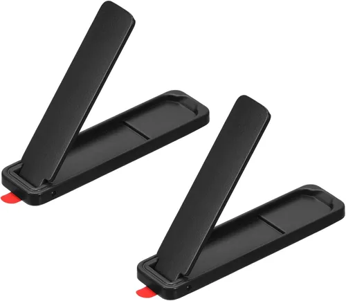uxcell Soportes ultrafinos para teléfono, paquete de 2 soportes de escritorio horizontales y verticales, para pegar en el soporte portátil para la