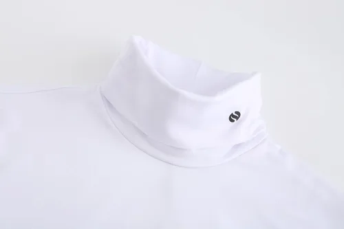 Miniatura 3 de SSLR -Camisas térmicas para mujer-Cuello alto de manga larga con forro polar para invierno, ajustada, cuello alto falso, capa base
