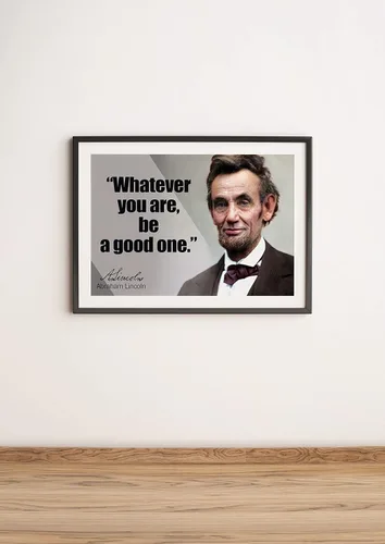 Miniatura 6 de Abraham Lincoln - Póster inspirador motivacional para el aula, mentalidad de crecimiento, maestros, recuerdos históricos, decoración educativa
