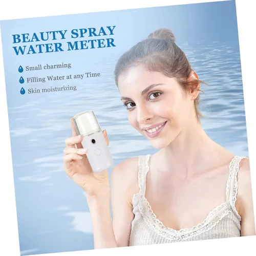 Miniatura 7 de 1 unidad USB recargable nanómetro humidificador facial portátil de mano pulverizador dispositivo de humedad para mujeres y niñas para viajes