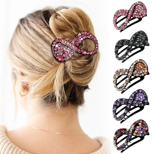 Miniatura 18 de Pinzas de pelo planas French Concord - 6 piezas, pinzas de pelo curvas sin deslizamiento, pinzas de agarre para volumen, pinzas de pelo para mujeres