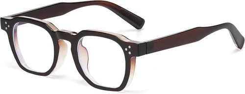 Miniatura 16 de AIEYEZO Lentes retro de luz azul para hombres y mujeres, anteojos cuadrados con marco grueso, gafas de computadora vintage de moda