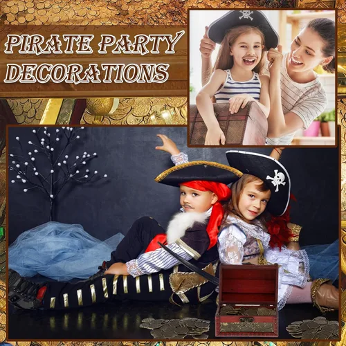 Miniatura 6 de Hanaive 100 Piezas Monedas de Pirata de Metal Cofre del Tesoro Doblón Español Monedas Falsas Fichas para Niños Juegos de Mesa Fiesta Pirata Cosplay
