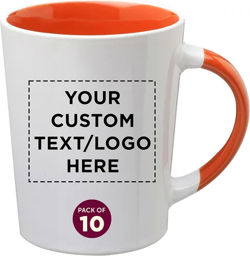 Miniatura 18 de Albany - Juego de 50 tazas de café con leche de cerámica personalizadas, 13 onzas, paquete personalizado a granel, perfectas para café, té, expreso