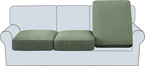 Miniatura 17 de H.Versailtex 2025 Fundas de sofá Jacquard para sofá de 3 cojines, 1 pieza de fundas elásticas para sofá, protector de muebles antideslizante, suave