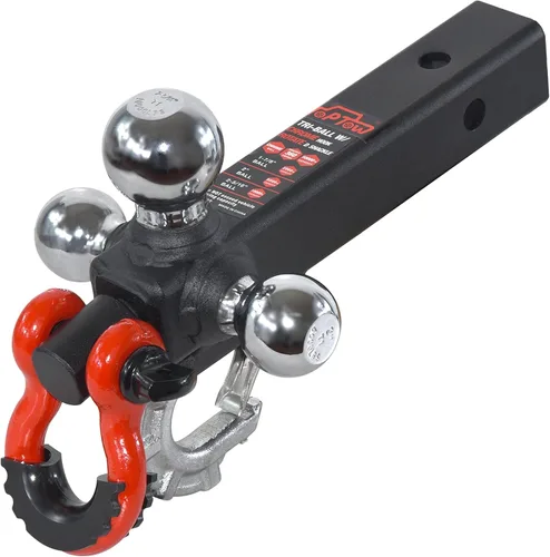 Miniatura 7 de TOPTOW Enganche de remolque de tres bolas con bolas de enganche triple negro mate de 1-7/8 pulgadas, 2 pulgadas, 2-5/16 pulgadas, multiajuste