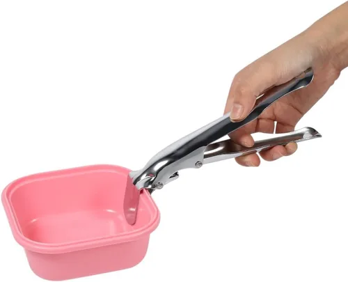 Miniatura 7 de ViaGasaFamido Pinzas para alimentos, chapado en hierro, 8.1 pulgadas, aptas para lavavajillas, diseño moderno, 1 unidad