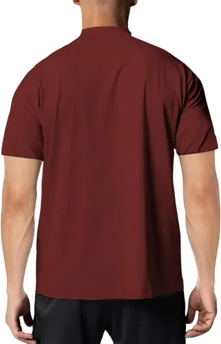 Miniatura 2 de Camisetas de manga corta con cuello alto falso para hombre, ajustadas, ligeras, básicas, térmicas