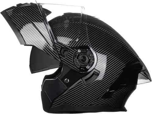 Miniatura 5 de Casco modular para motocicleta con diseño abatible, aprobado por el DOT con visera extra transparente, cascos de cara completa para motocicleta