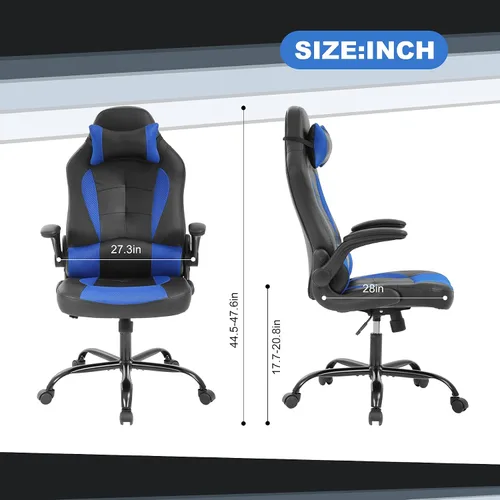 Miniatura 7 de Silla de computadora para videojuegos, silla de computadora de carreras, silla de oficina, silla de escritorio moderna y ajustable, silla ergonómica