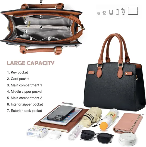Miniatura 6 de Carteras y bolsos para mujer, bolso de mano de moda con asa superior