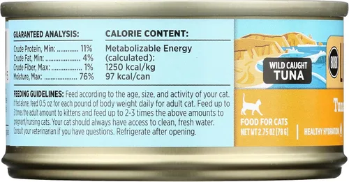 Miniatura 6 de BIXBI Liberty Alimento húmedo enlatado para gatos, sin granos, receta de paté de atún, 2.75 onzas (paquete de 24)