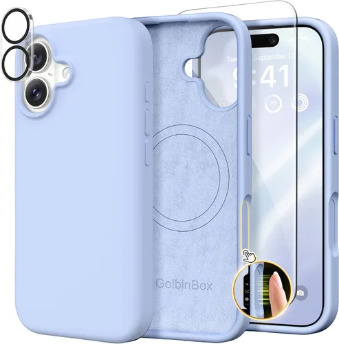 Miniatura 73 de GolbinBox Funda magnética para iPhone 17, compatible con MagSafe, cubierta de silicona integrada para control de cámara, funda de silicona líquida a