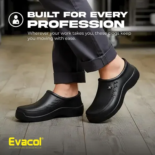 Miniatura 7 de Zapatos antideslizantes para hombre: zuecos sin cordones, cómodos zapatos de trabajo